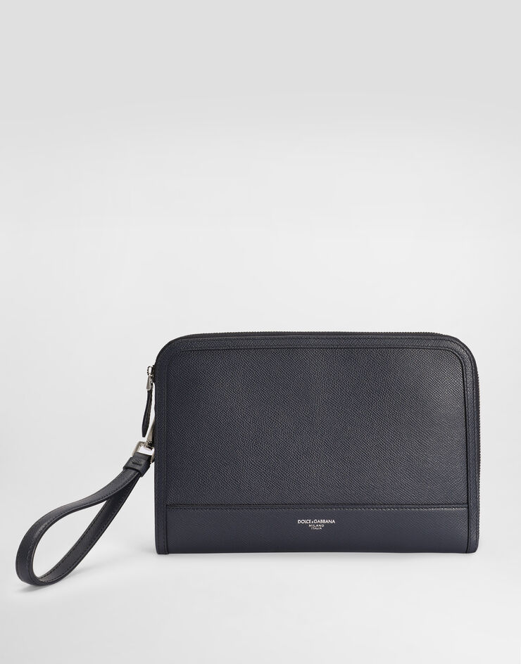 Dolce & Gabbana Atene clutch bag in calfskin Dolce & Gabbana Atene clutch bag in calfskin Blue BM2528A0701