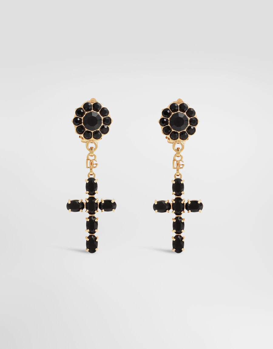 Drop earrings with crosses
