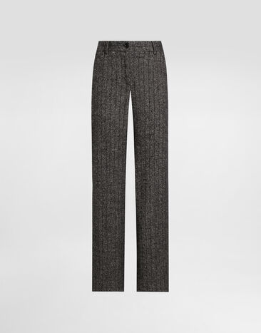 Dolce & Gabbana Wool trousers with striped print Multicolor FTC31TFRZAN