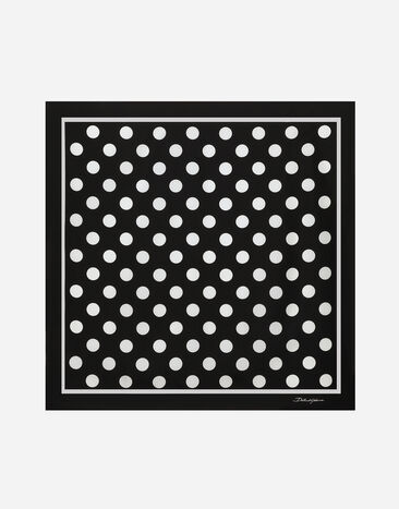 Dolce & Gabbana Silk twill scarf with polka-dot print (70x70) Print FN092RGDCLA