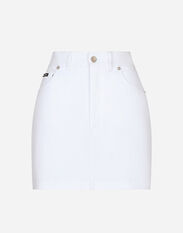 Dolce & Gabbana Denim mini skirt Beige F4CLSTFUAA1