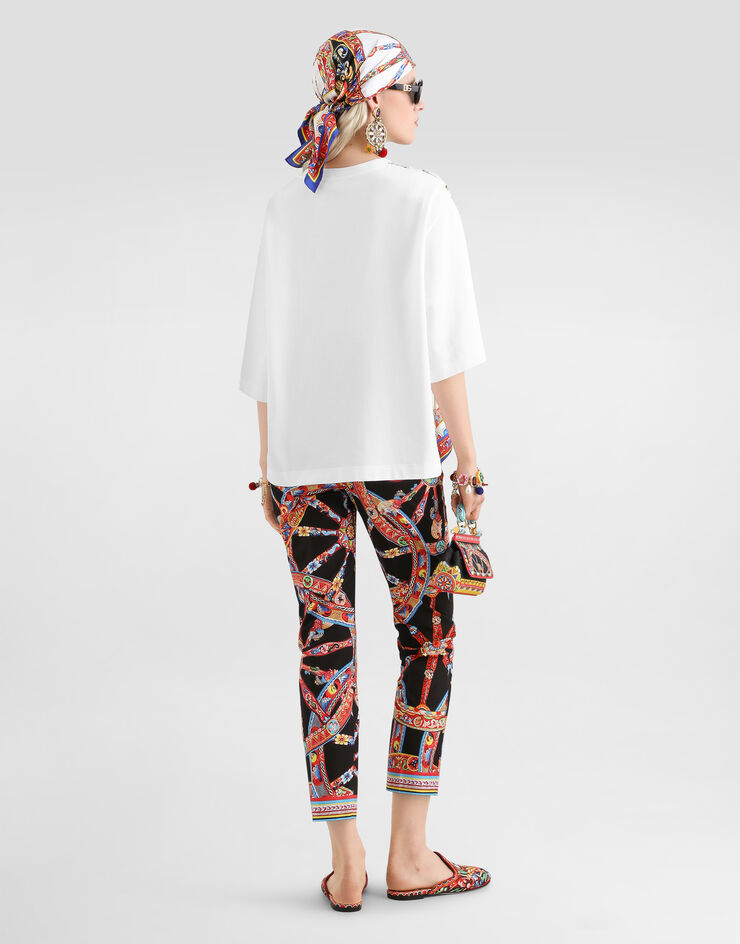 Dolce & Gabbana Carretto-print jersey t-shirt Multicolor F8W13TGDDVP