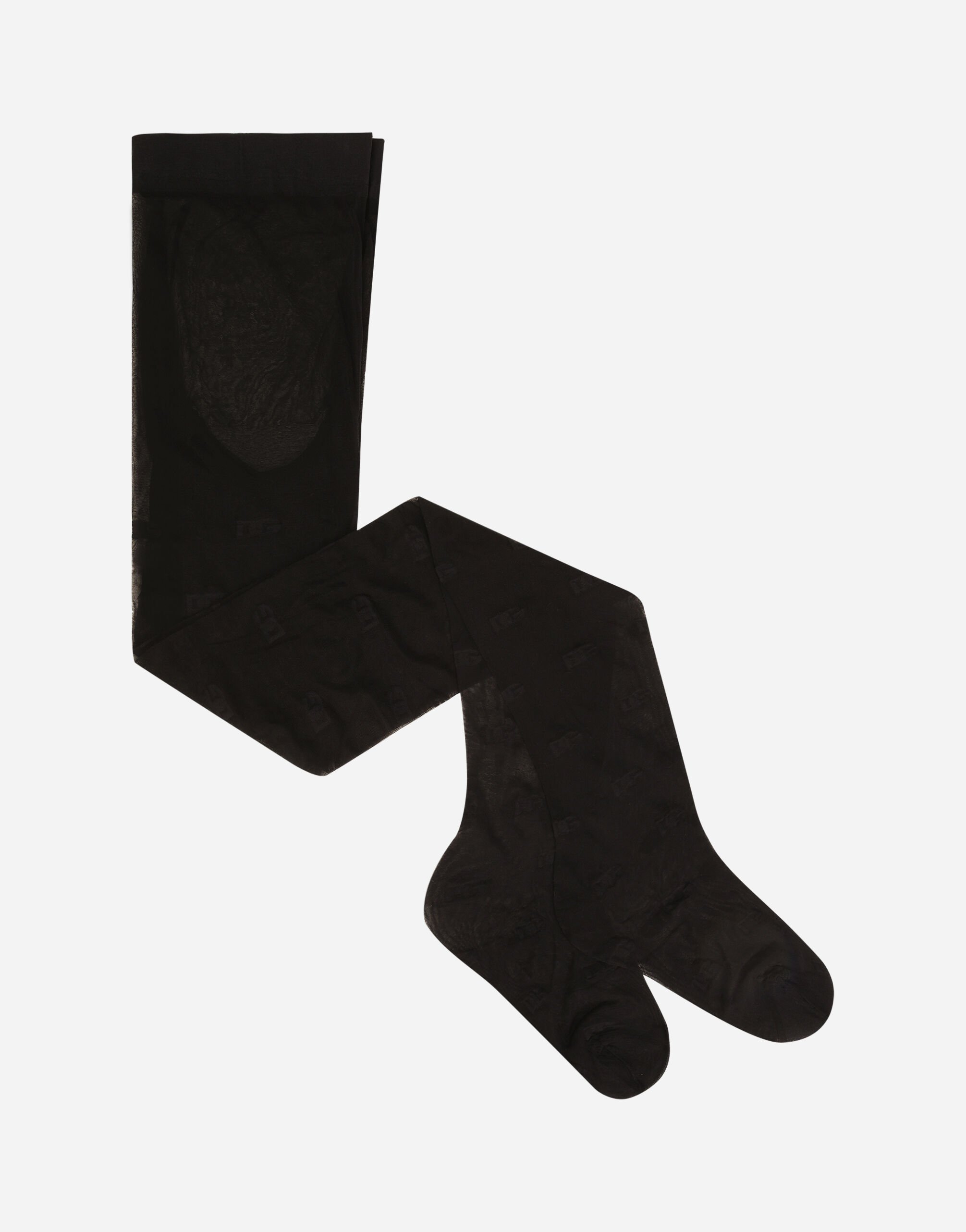 タイツ・ソックス DOLCE  GABBANA Women Socks O4A33T ON02S N0000 Hold-up stockings with branded elastic in Black for Women