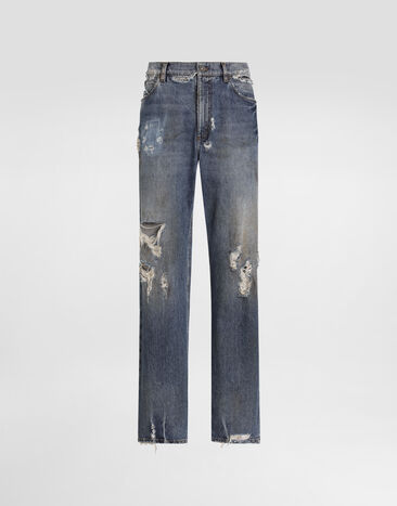 Dolce & Gabbana Oversize cotton jeans with tag Multicolor G5MO3DG8MD8