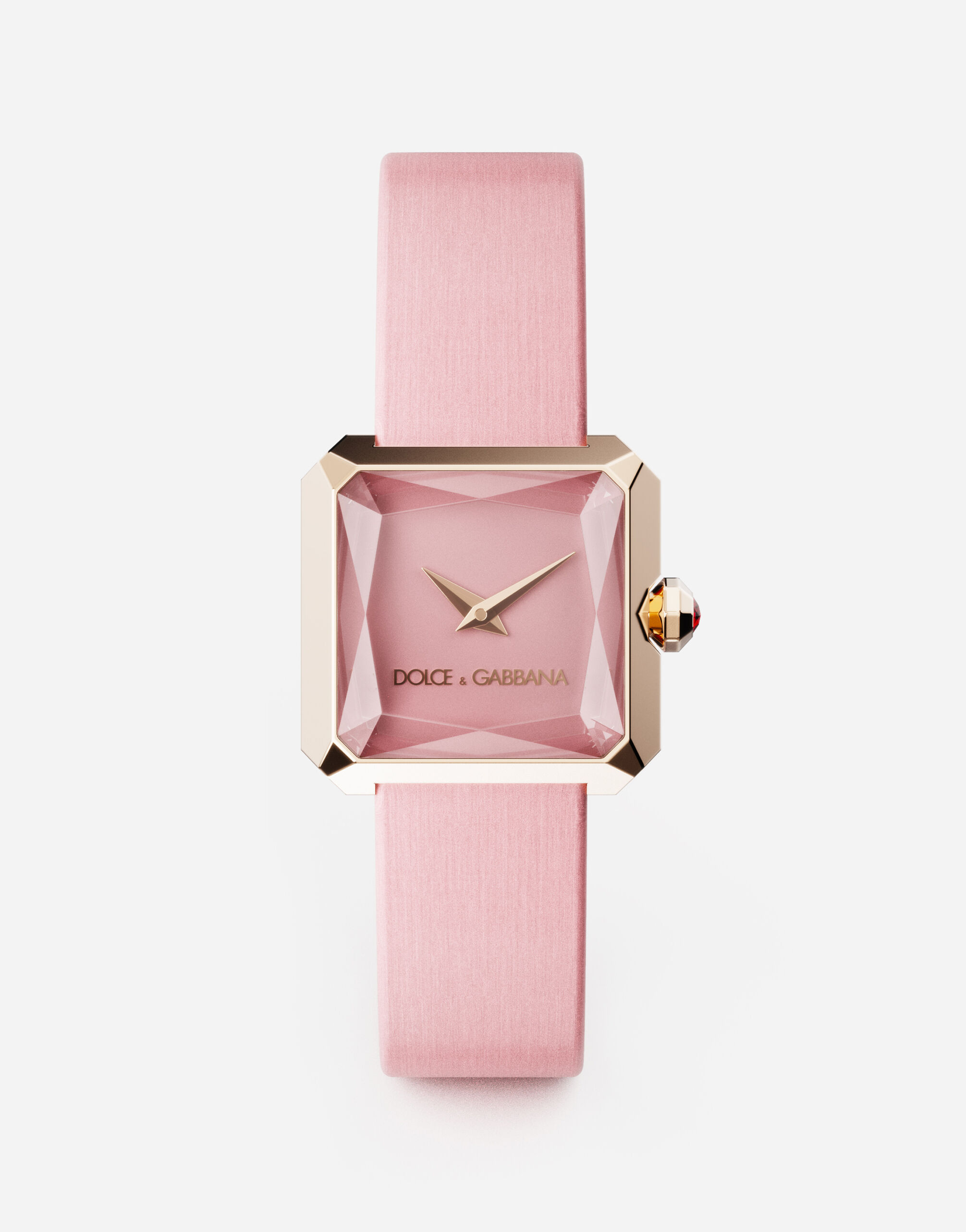 Gold watch with silk strap in Grey for Dolce Gabbana US