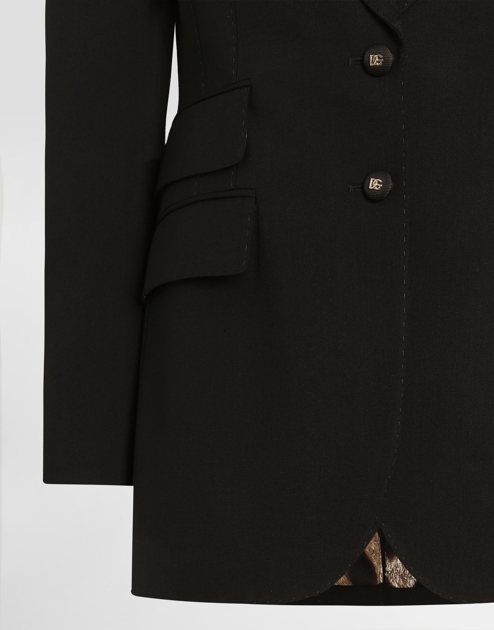 Turlington single-breasted jacket with leopard-print lining - thumbnail 3