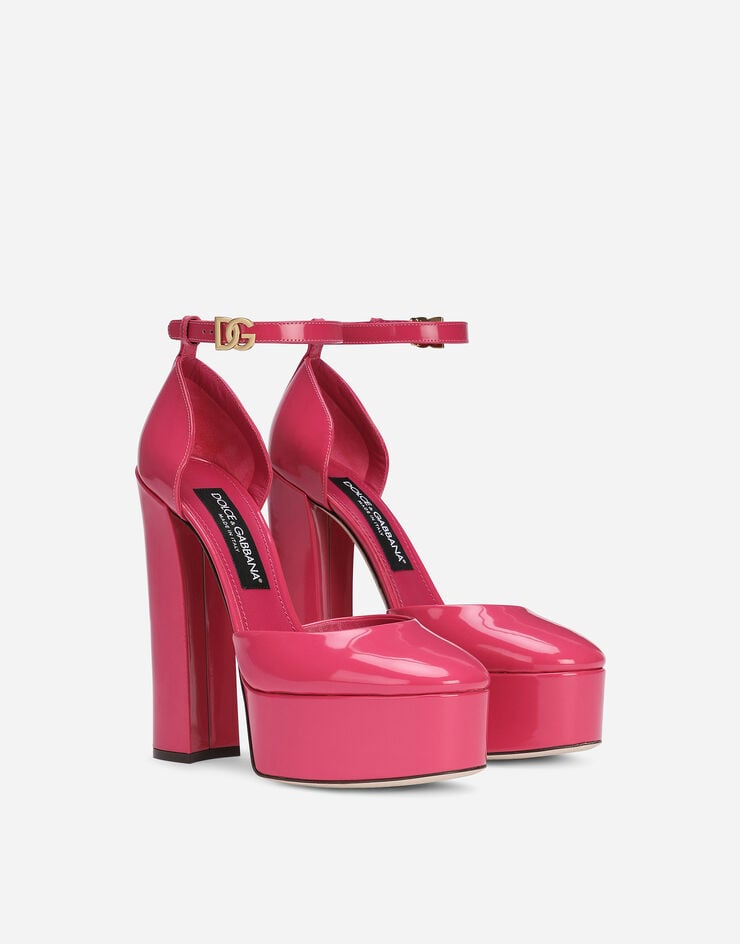 Dolce&Gabbana Polished calfskin platforms Pink CD1727A1037