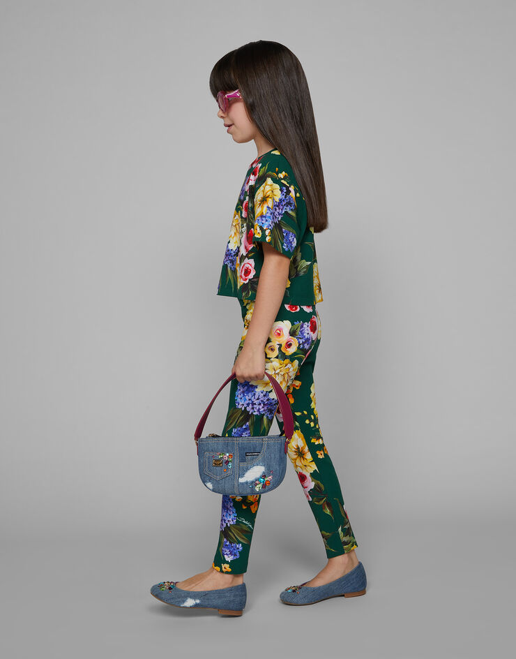 Dolce & Gabbana Leggings aus Interlock Garten-Print Drucken L5JPB7FSG8Q