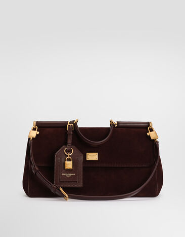 Dolce & Gabbana Medium My Sicily handbag in split calfskin Bordeaux BB7782BO903