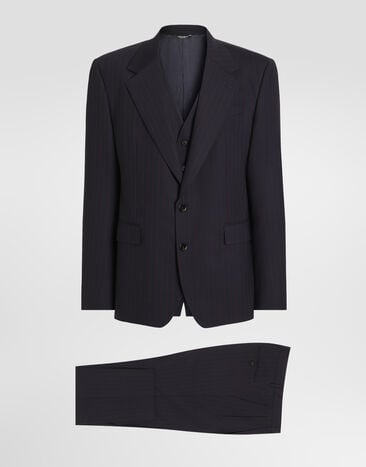Dolce & Gabbana Single-breasted sicilia light pinstripe wool suit Multicolor GK06ATFRBDR