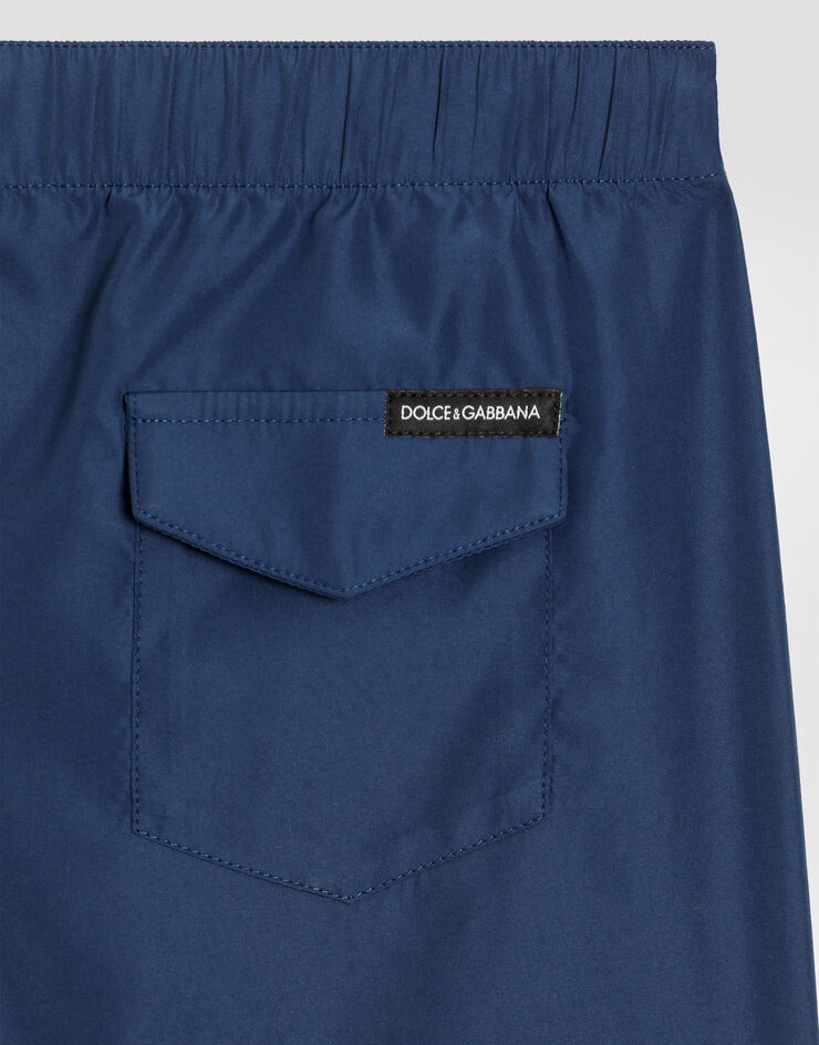 Dolce & Gabbana Medium canvas boxer shorts with DG logo Blue L4J818ON01H