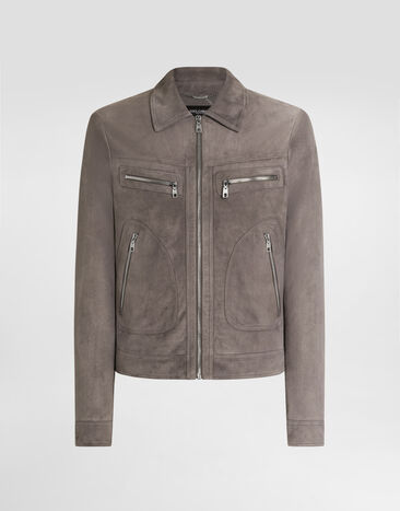 Dolce & Gabbana Suede jacket Grey G9CFPLHUL1Q
