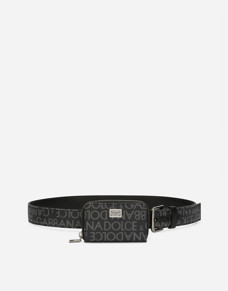 Dolce & Gabbana 涂层提花多功能腰带 版画 BC4860AJ705