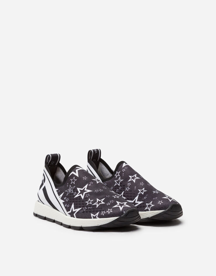 Dolce & Gabbana SLIP ON SORRENTO SNEAKERS WITH MILLENNIALS STAR PRINT NEGRO DA0660AJ607