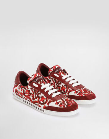 Dolce & Gabbana Sneaker Saint Tropez Light aus Baumwolle mit Majolika-Print Multicolor CS2306A0537