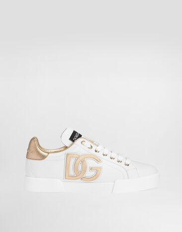 Dolce & Gabbana Sneaker Portofino in pelle di vitello con logo DG Multicolore CK1984AY033