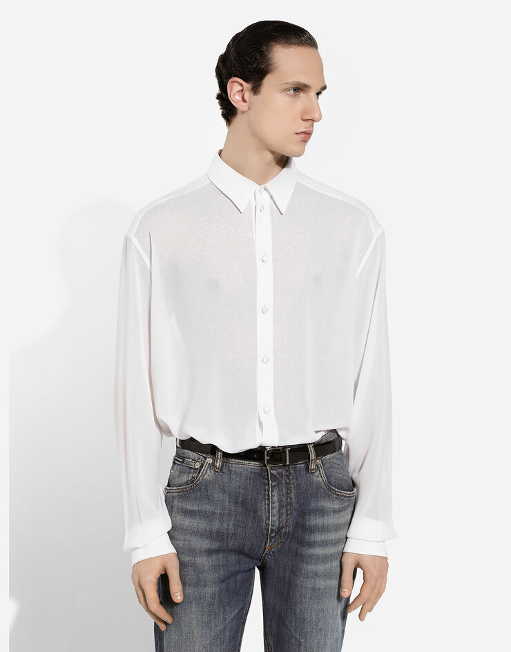 Dolce & Gabbana قميص حرير أبيض G5MG9TFU1AR