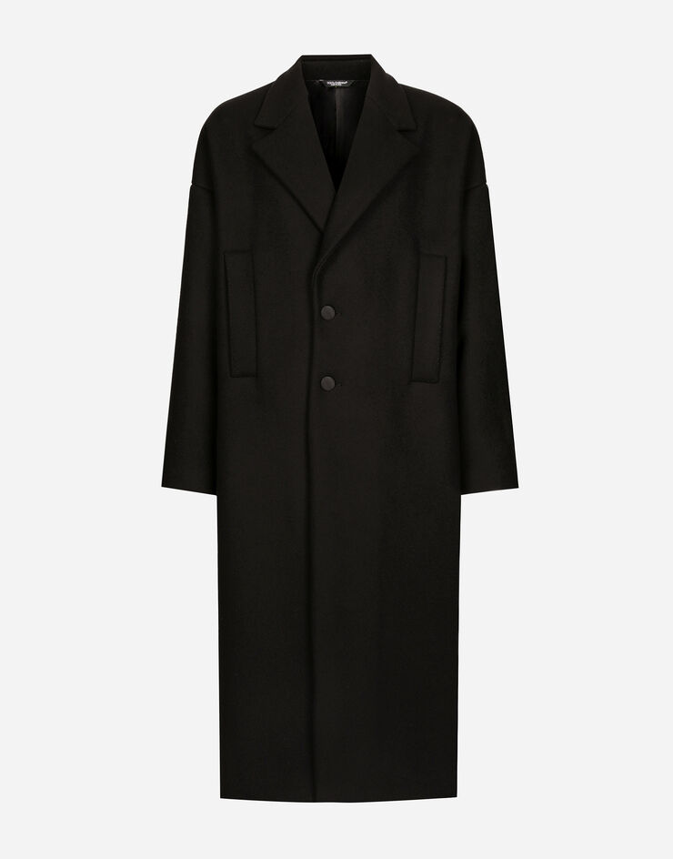 Dolce & Gabbana 羊毛阔型单排扣大衣 黑 G048NTFU28H