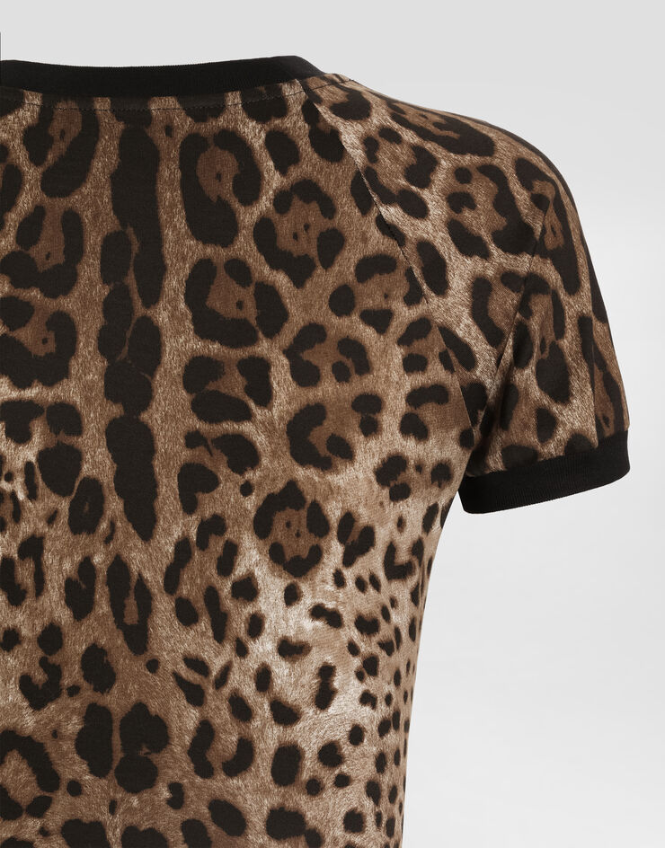 Dolce & Gabbana Leo-print jersey t-shirt Dolce & Gabbana Leo-print jersey t-shirt Print F8V88TFS78S