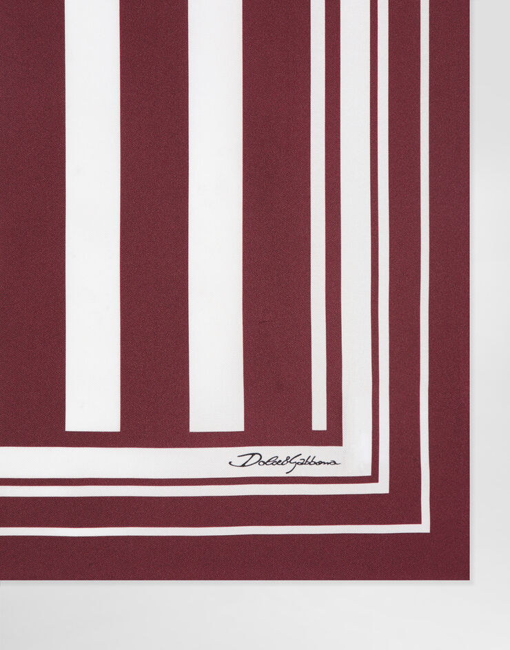 Dolce & Gabbana Striped-print silk twill foulard (70 x 70) Multicolor GQ348EG0WUC