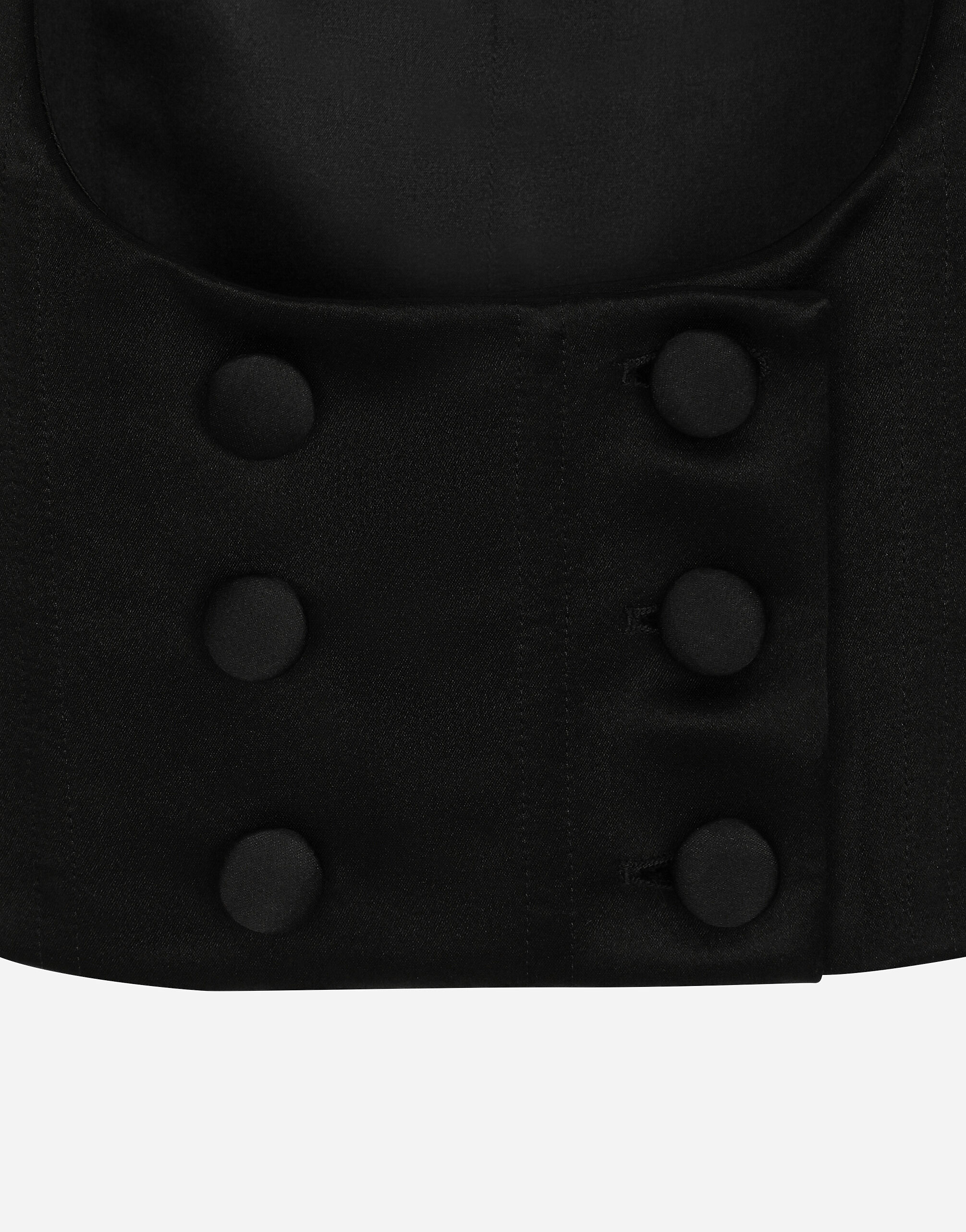 【関税&送料込】Dolce Gabbana Double-Breasted Duchesse Tuxed Double-breasted tuxedo jacket bodysuit in Black for Women