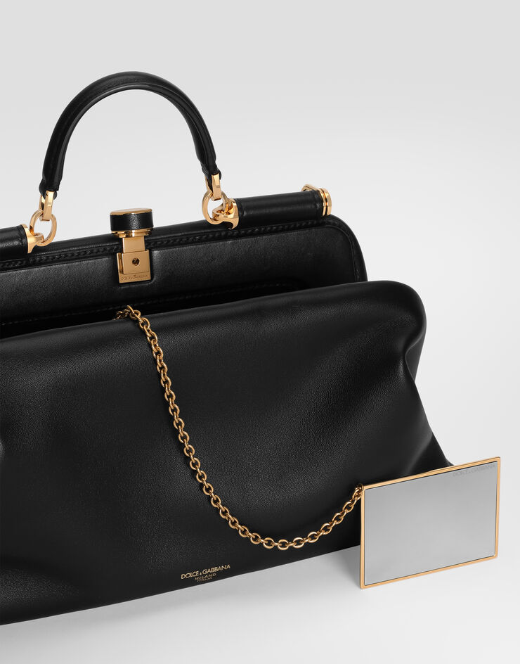Dolce & Gabbana Grandma 라지 핸드백 플롱제 나파 가죽 소재 Dolce & Gabbana Grandma 라지 핸드백 플롱제 나파 가죽 소재 블랙 BB7992BF984