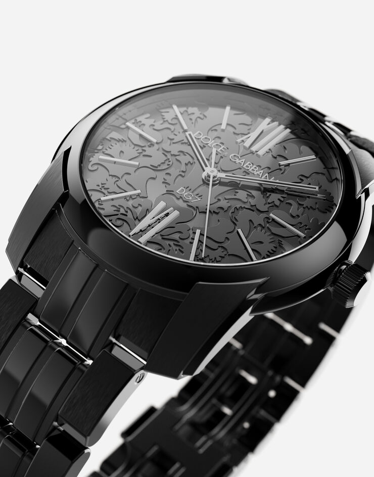 Dolce & Gabbana Damasco DLC Stainless steel watch Black WWFE1SWWB73