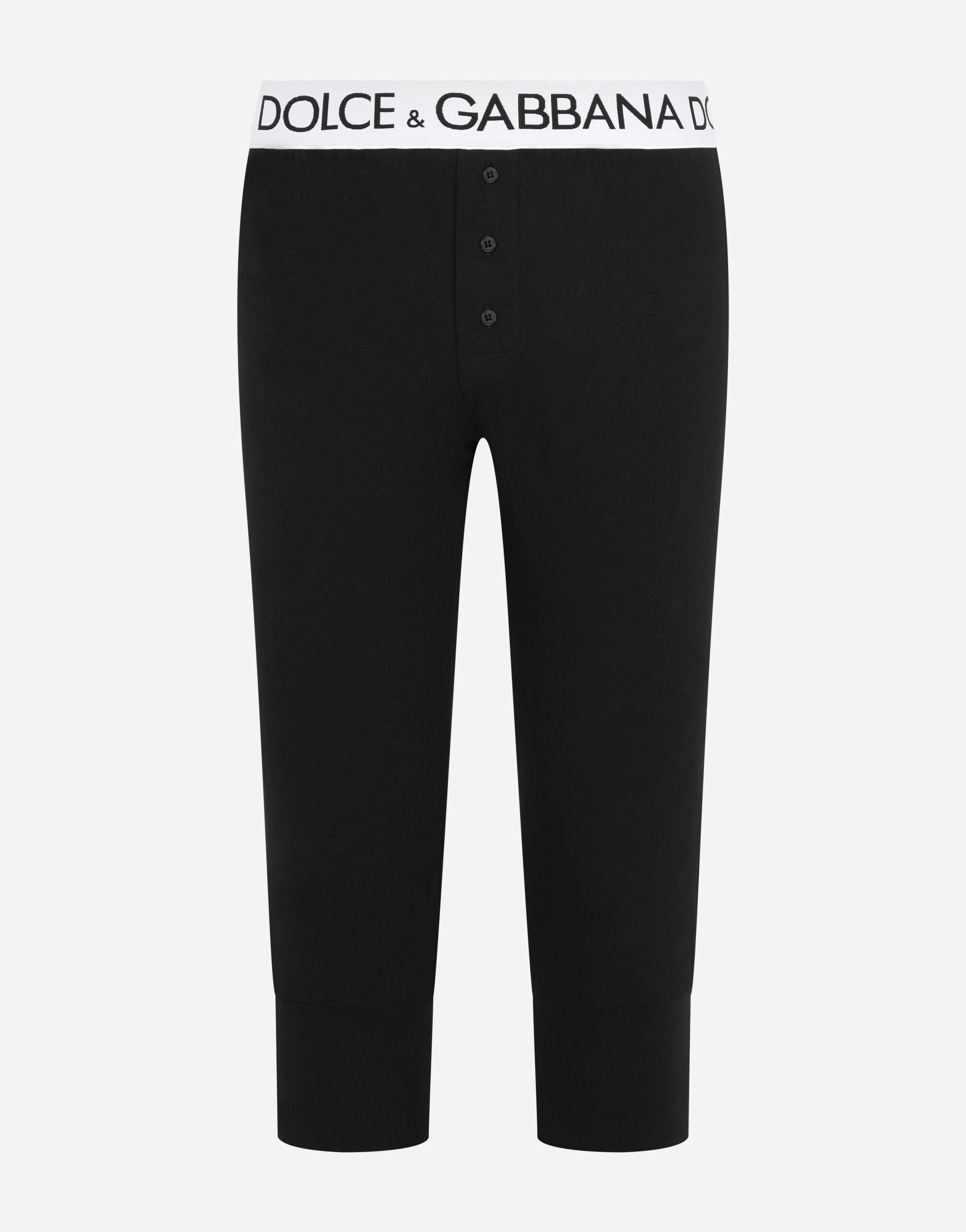 Dolce & Gabbana Two-way stretch cotton leggings Black M4C25TFU5GK
