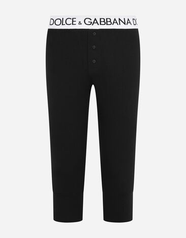 Dolce & Gabbana Two-way stretch cotton leggings Black M4C25TFU5GK