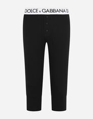 Dolce & Gabbana Two-way stretch cotton leggings Black M1A06TFUAD8