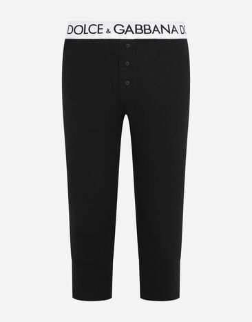 Dolce & Gabbana Two-way stretch cotton leggings Black M1A06TFUAD8