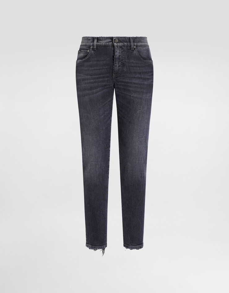 Dolce & Gabbana Slim-fit stretch cotton jeans with logo embroidery Multicolor GY07CZG8MV4