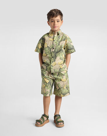 Dolce & Gabbana Cactus-print poplin shirt Multicolor L44S72HS5UD
