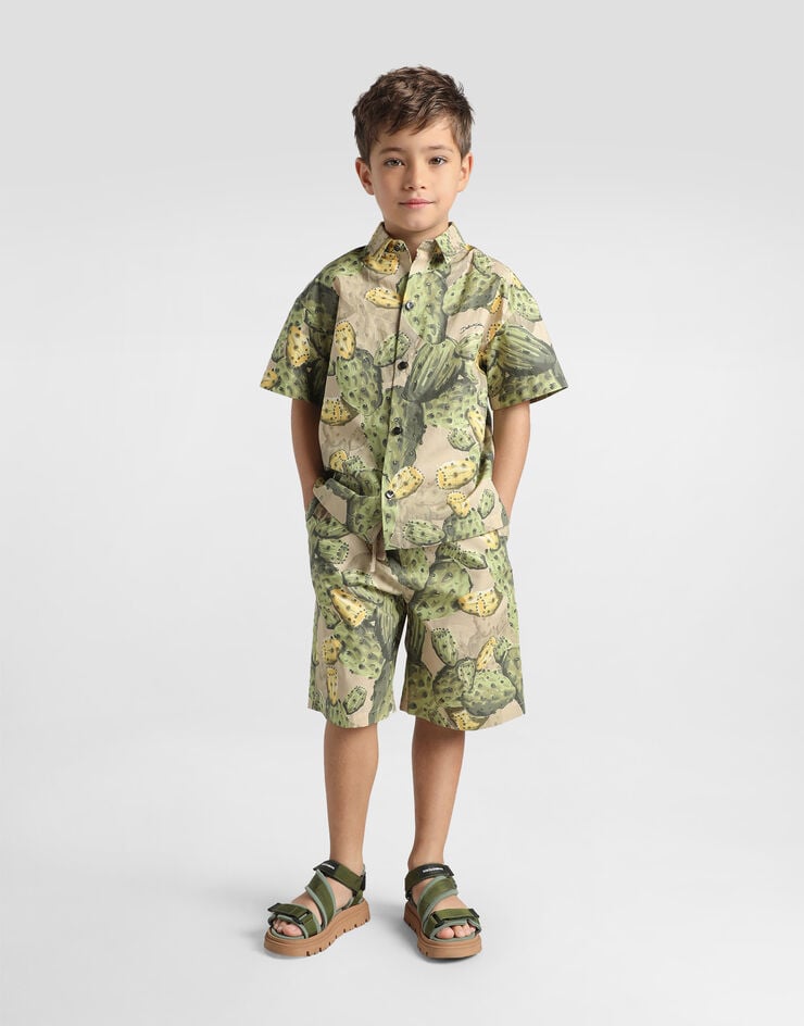 Dolce & Gabbana Cactus-print poplin shirt Multicolor L44S72HS5UD