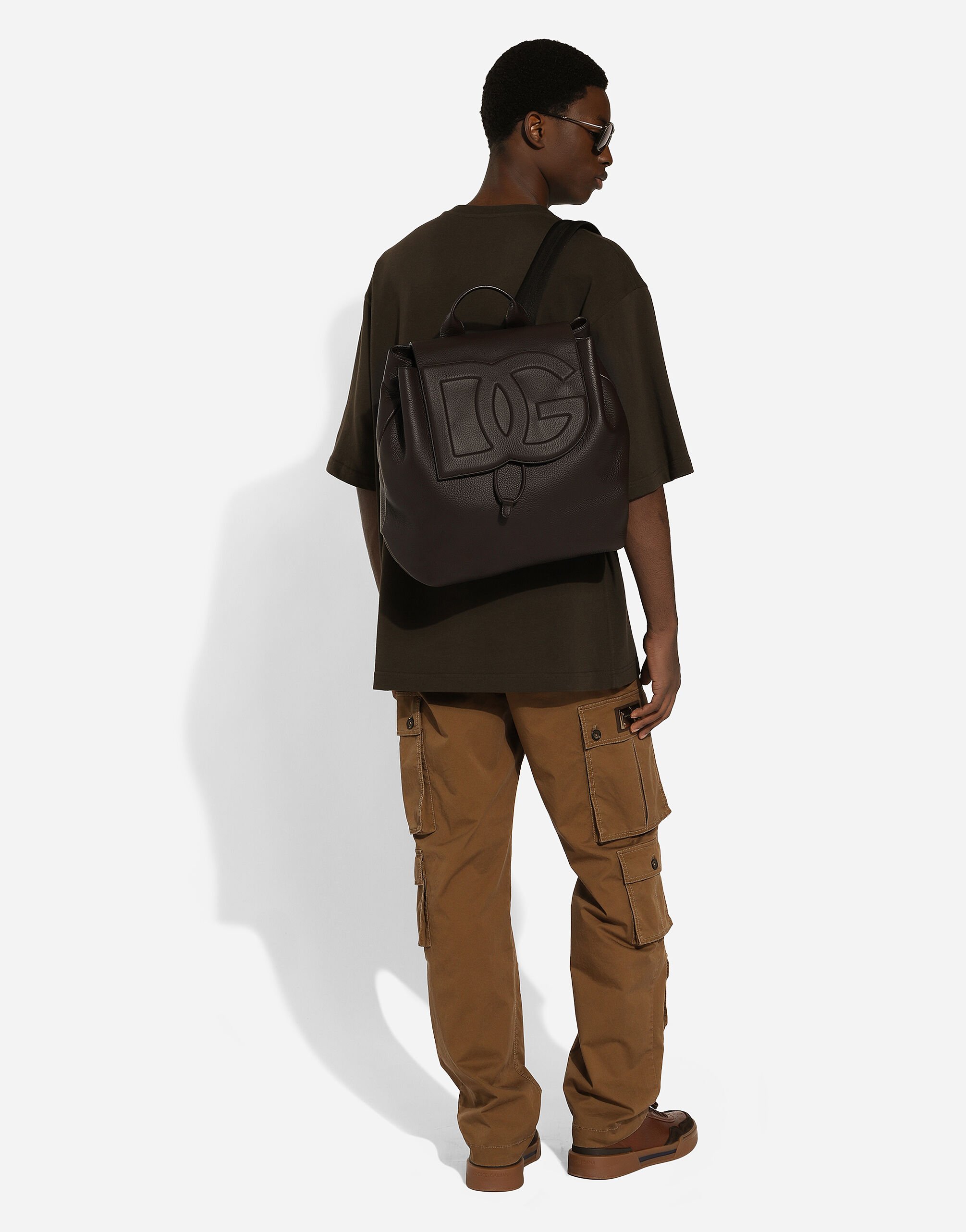 Deerskin backpack in Brown for Men Dolce Gabbana
