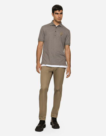 Dolce & Gabbana Stretch gabardine trousers Beige GY6IETGG825