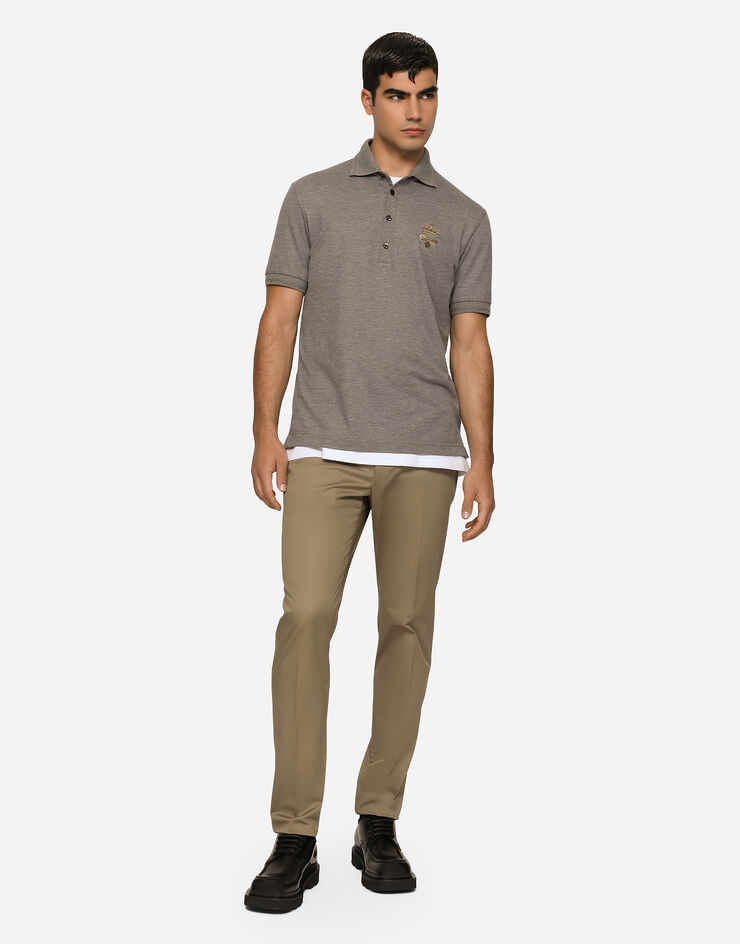 Dolce & Gabbana Stretch gabardine trousers Beige GY6IETGG825