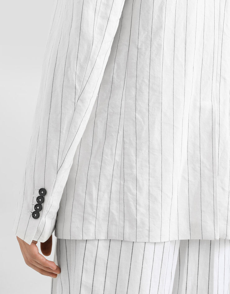 Dolce & Gabbana Double-breasted linen and wool jacket Dolce & Gabbana Double-breasted linen and wool jacket Multicolor G2QS7TFR3F0