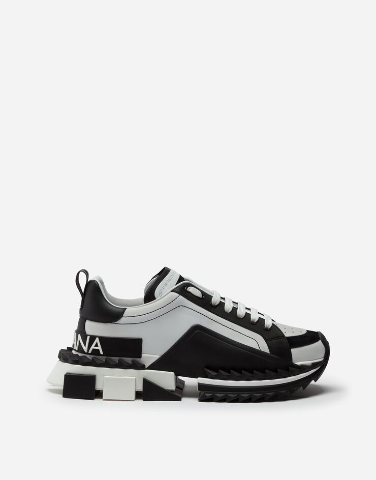 Dolce & Gabbana MULTI-COLORED SUPER KING SNEAKERS WHITE/BLACK CS1649AZ692