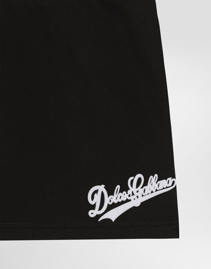 Dolce & Gabbana Fleece skirt with print Black L5JIC1G7PWH