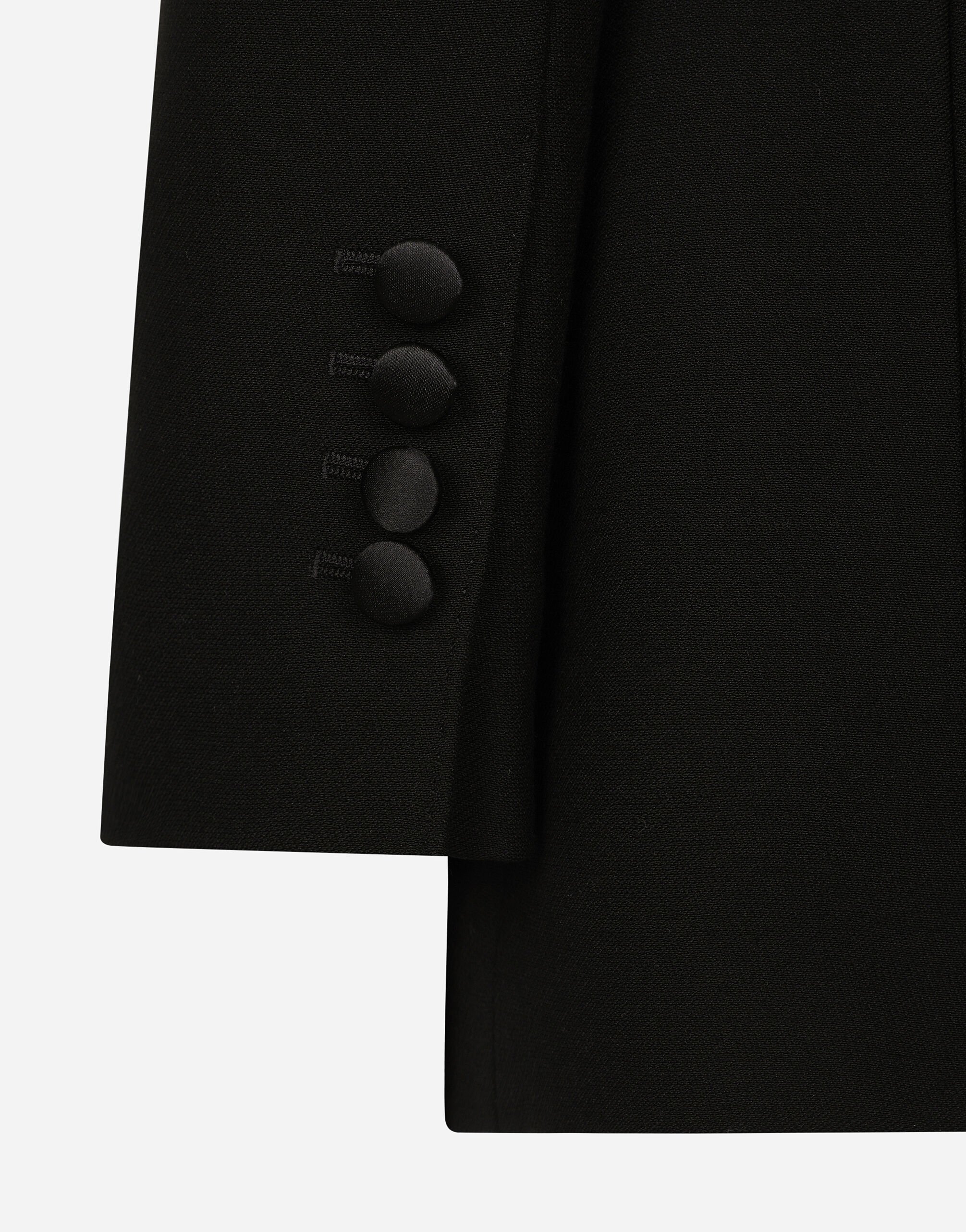 DOLCE&GABBANA ロングシングルブレストウールキャディジャケット Long single-breasted wool cady Dolce-fit jacket in Black for