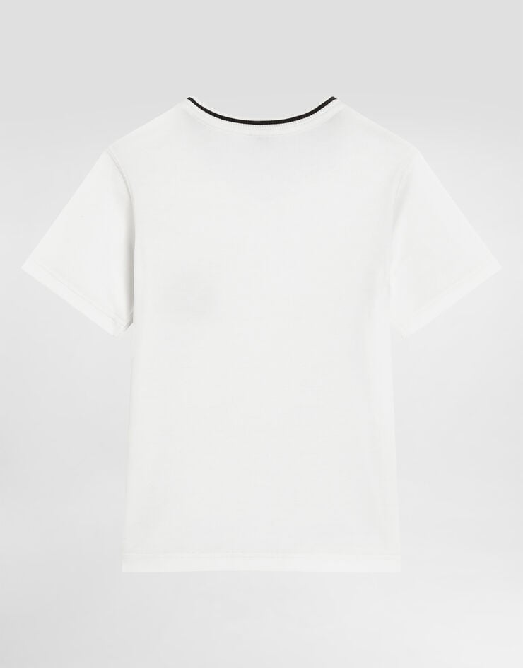 Dolce & Gabbana Jersey t-shirt with DG embroidery White L4JTIZG7PET