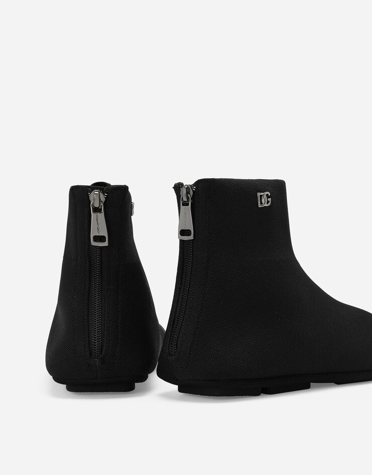Dolce & Gabbana 弹力平纹针织短靴 黑 A60590AT397