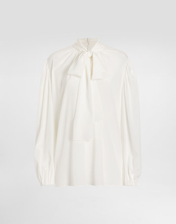 Dolce & Gabbana Crêpe de chine shirt White F5R62TFUAGM
