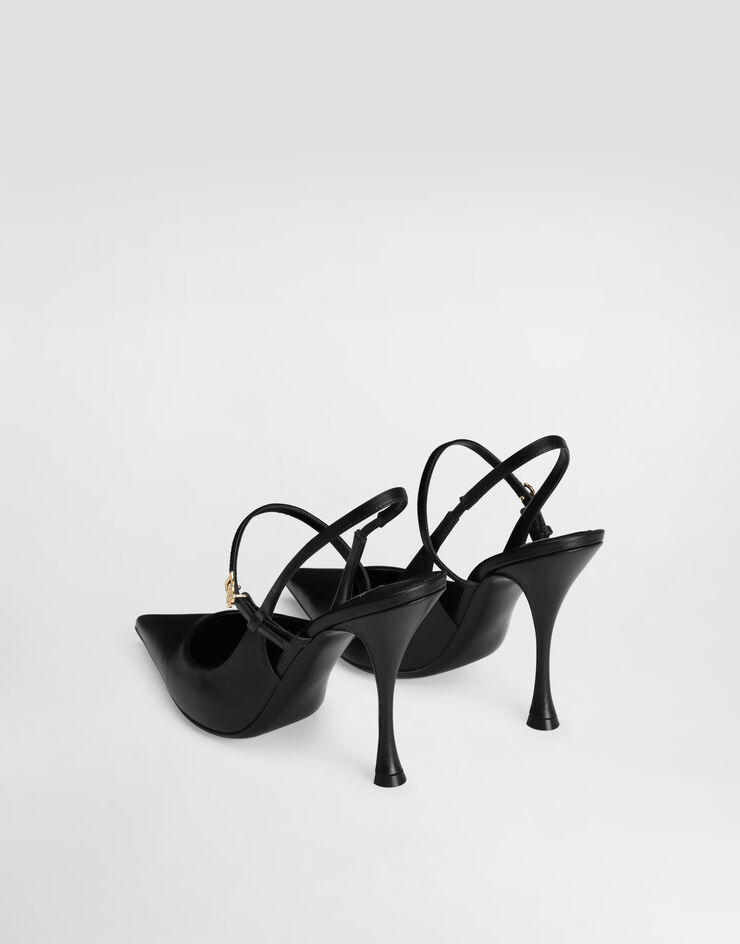 Dolce & Gabbana Polished goatskin slingback Black CG0974A5738