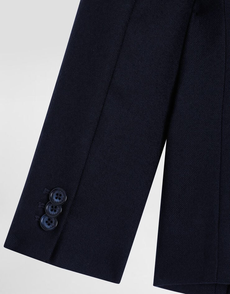 Dolce & Gabbana Single-breasted jacket in wool Blue L41J86FU28G