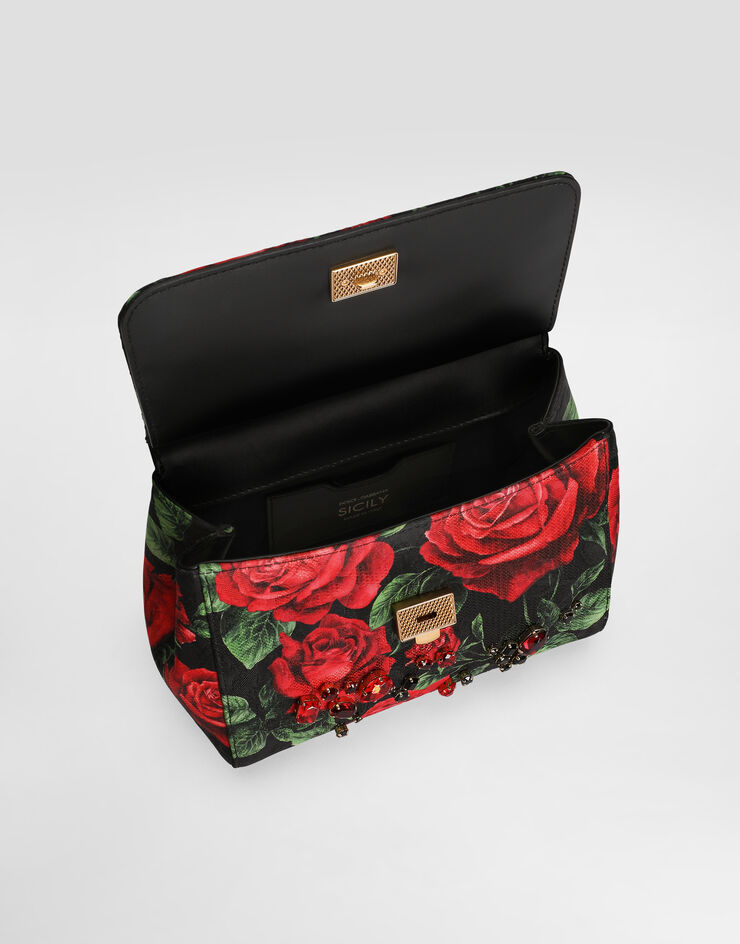 Dolce & Gabbana Small Sicily handbag with embroidered bezels Dolce & Gabbana Small Sicily handbag with embroidered bezels Multicolor BB6003BX778