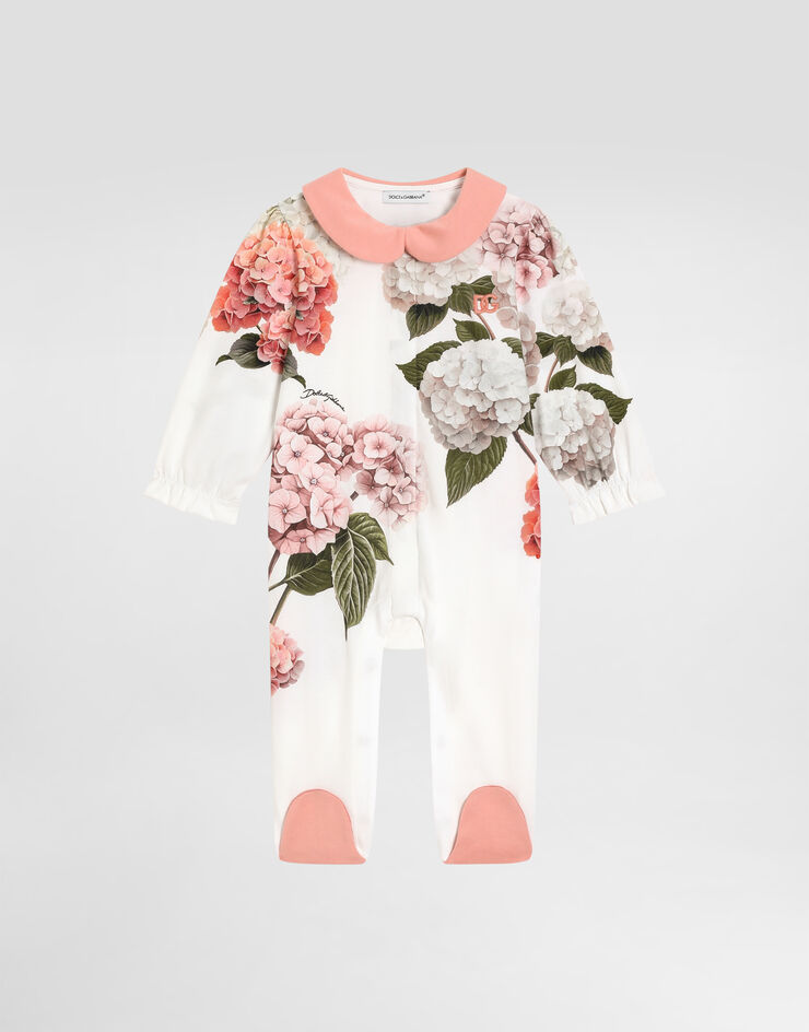 Dolce & Gabbana Hydrangea-print 3-piece gift set in smooth jersey Multicolor L2JO2YII7JU