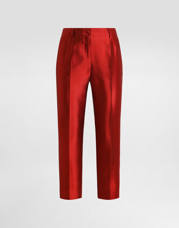 Dolce & Gabbana Mikado shantung trousers Red FTAGNTFU116