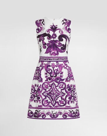 Dolce & Gabbana Majolica-print sleeveless dress Multicolor F68A8TFPFSO